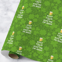 Kiss Me I'm Irish Wrapping Paper Roll - Large - Matte