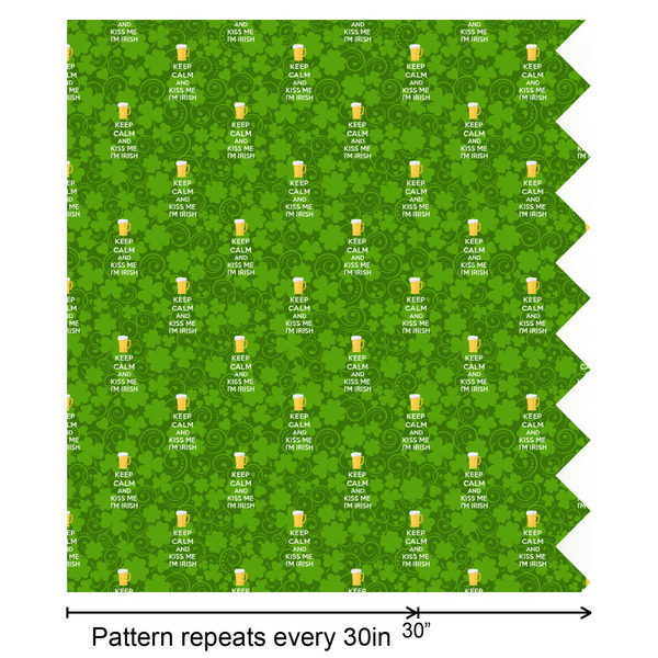 Kiss Me I'm Irish Wrapping Paper Roll - Satin - Partial Roll
