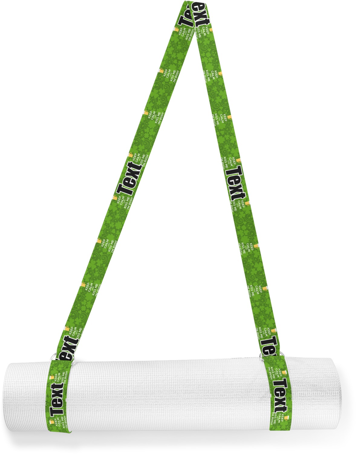 Custom Kiss Me I'm Irish Yoga Mat Strap (Personalized) YouCustomizeIt