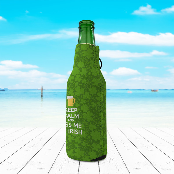 Kiss Me I'm Irish Zipper Bottle Cooler - LIFESTYLE