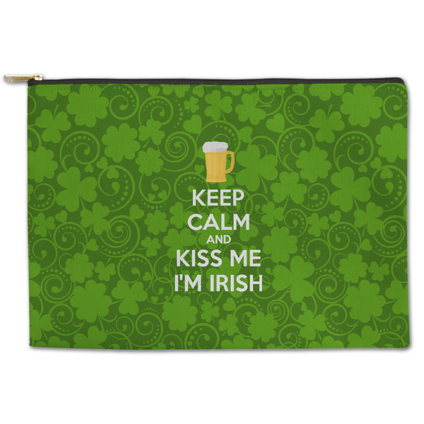 Custom Kiss Me I'm Irish Zipper Pouch (Personalized)