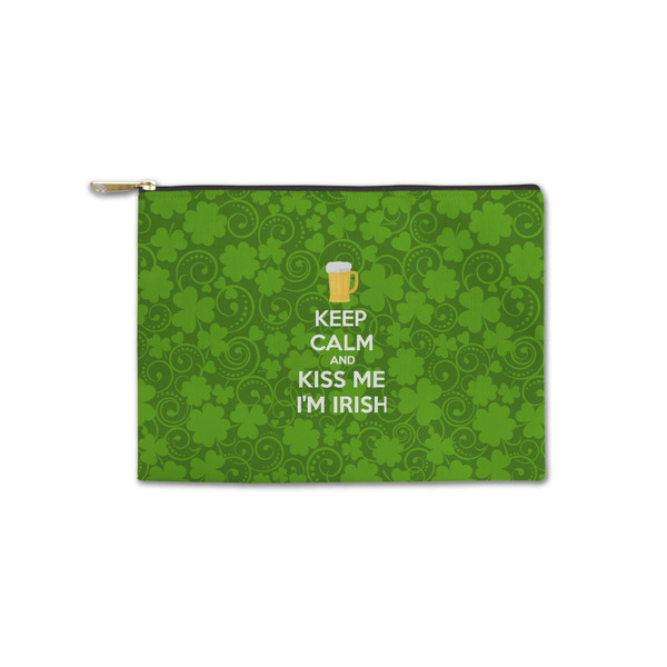Custom Kiss Me I'm Irish Zipper Pouch - Small - 8.5"x6" (Personalized)