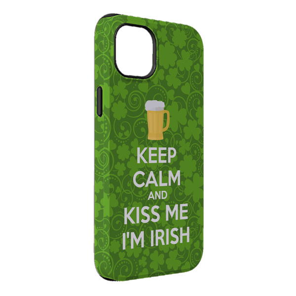 Custom Kiss Me I'm Irish iPhone Case - Rubber Lined - iPhone 14 Plus