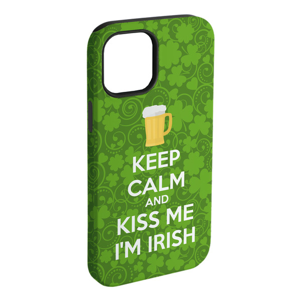 Custom Kiss Me I'm Irish iPhone Case - Rubber Lined - iPhone 15 Plus