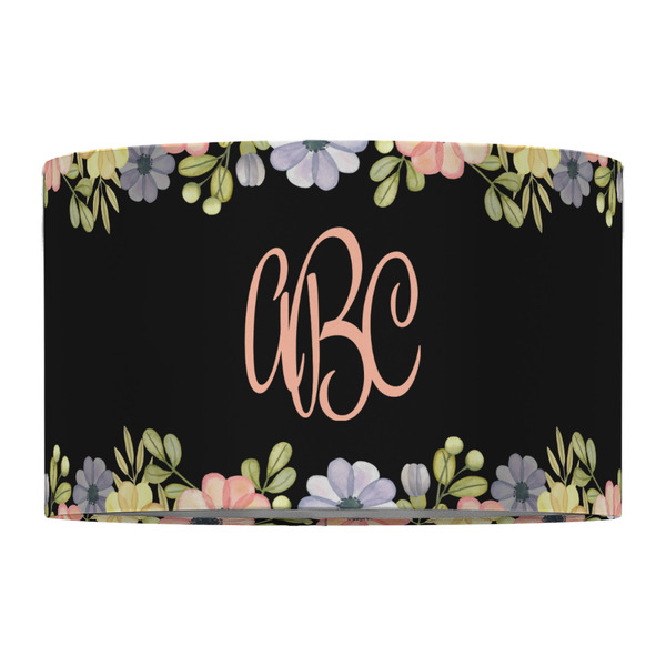 Boho Floral 12" Drum Lampshade - FRONT (Fabric)