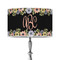 Boho Floral 12" Drum Lampshade - ON STAND (Poly Film)