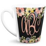 Boho Floral 12 Oz Latte Mug (Personalized)