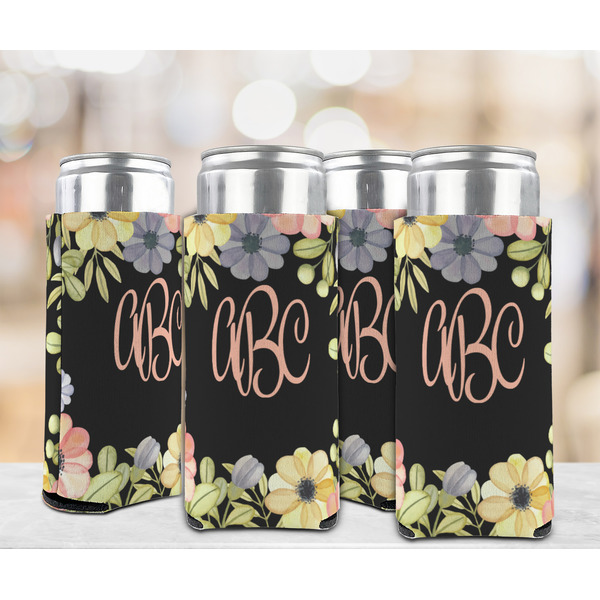 Boho Floral 12oz Tall Can Sleeve - Set of 4 - LIFESTYLE