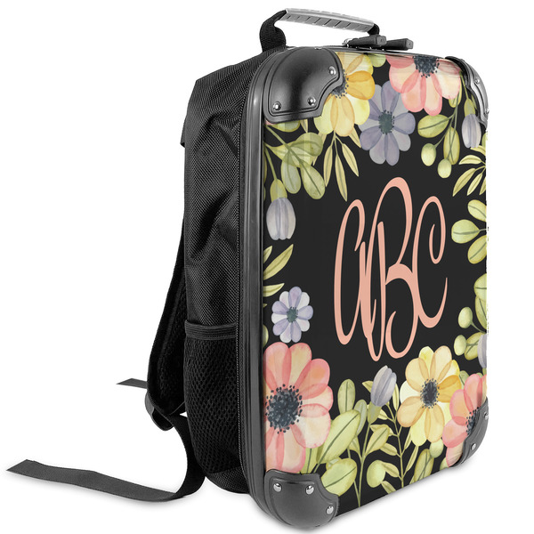Custom Boho Floral Kids Hard Shell Backpack (Personalized)