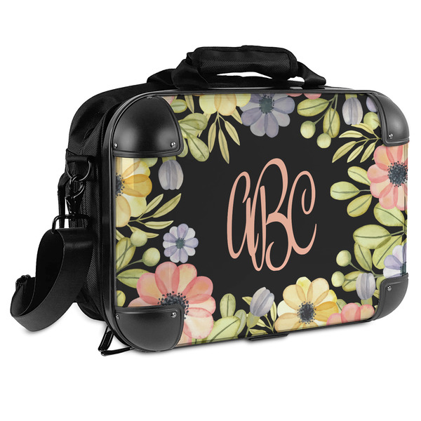 Custom Boho Floral Hard Shell Briefcase (Personalized)