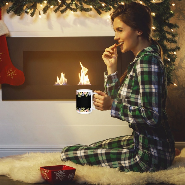 Boho Floral 15oz Coffee Mug - Lifestyle