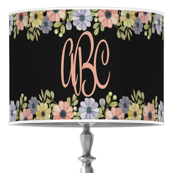 Custom Boho Floral Drum Lamp Shade (Personalized)
