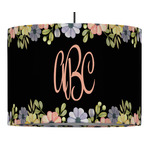 Boho Floral Drum Pendant Lamp (Personalized)