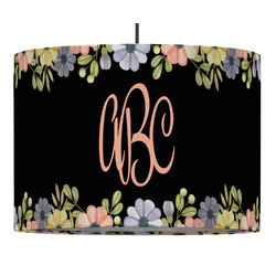 Boho Floral Drum Pendant Lamp (Personalized)