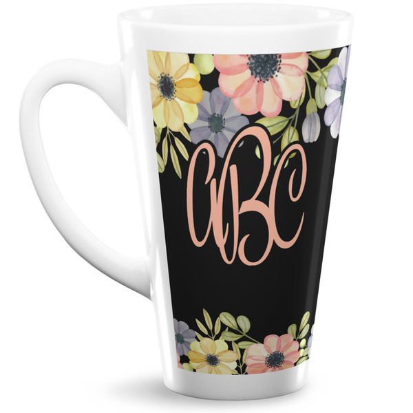 Custom Boho Floral Latte Mug (Personalized)