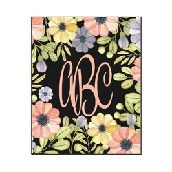 Boho Floral Wood Print - 16x20 (Personalized)