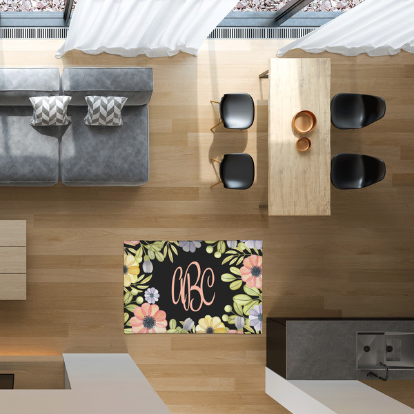 Boho Floral 2'x3' Indoor Area Rugs - IN CONTEXT