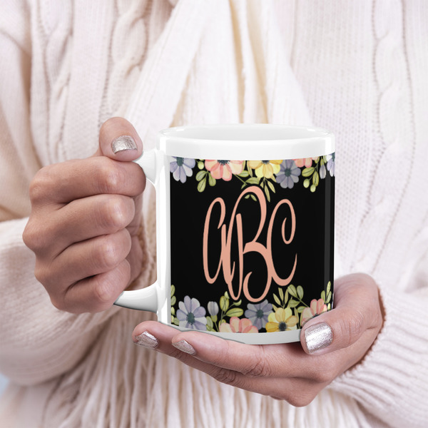 Boho Floral 20oz Coffee Mug - LIFESTYLE