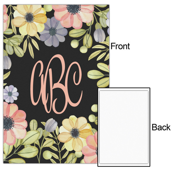 Boho Floral 20x30 - Matte Poster - Front & Back