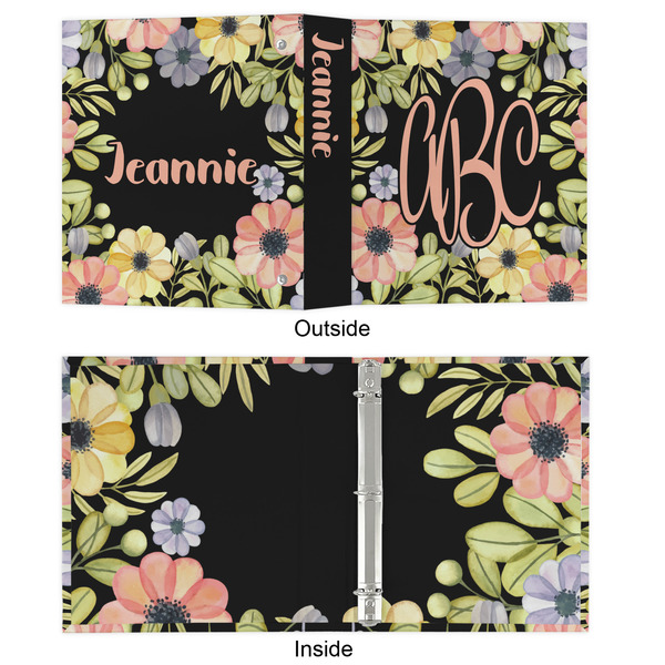 Boho Floral 3 Ring Binders - Full Wrap - 1" - APPROVAL