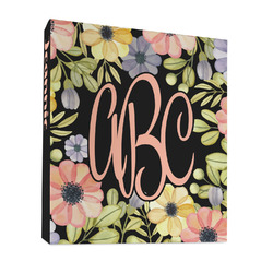 Boho Floral 3 Ring Binder - Full Wrap - 1" (Personalized)