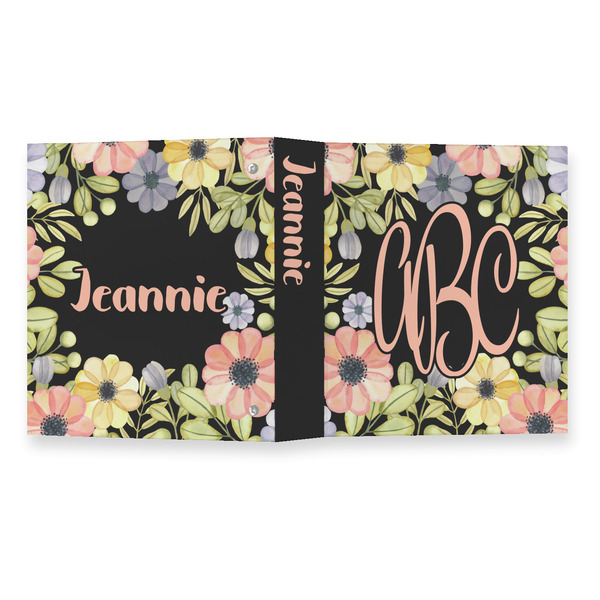 Boho Floral 3 Ring Binders - Full Wrap - 1" - OPEN OUTSIDE