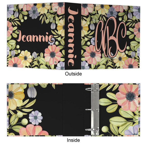 Boho Floral 3 Ring Binders - Full Wrap - 3" - APPROVAL