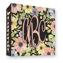 Boho Floral 3 Ring Binder - Full Wrap - 3" (Personalized)
