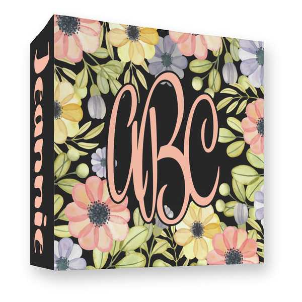 Custom Boho Floral 3 Ring Binder - Full Wrap - 3" (Personalized)