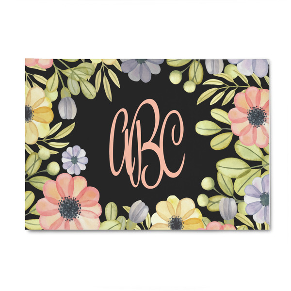 Custom Boho Floral 4' x 6' Indoor Area Rug (Personalized)