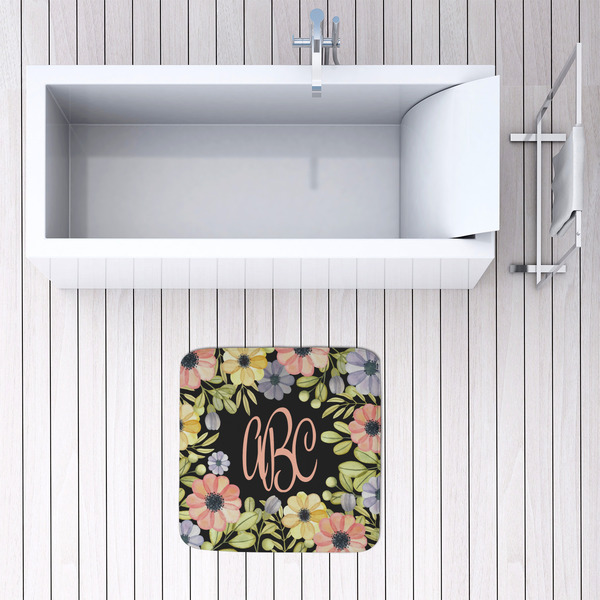 Boho Floral 48x48 Foam Memory Mat - LIFESTYLE