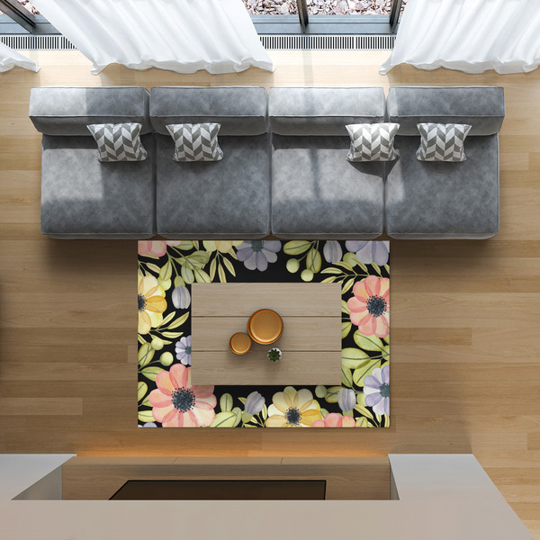 Boho Floral 5'x7' Indoor Area Rugs - IN CONTEXT