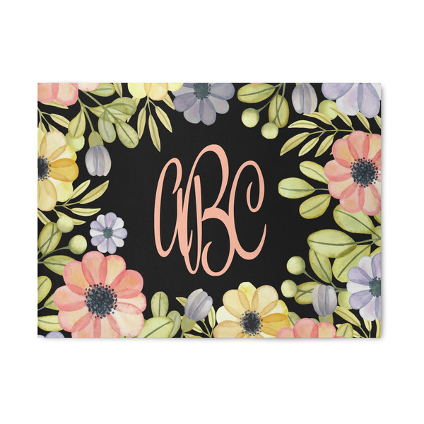 Custom Boho Floral Area Rug (Personalized)