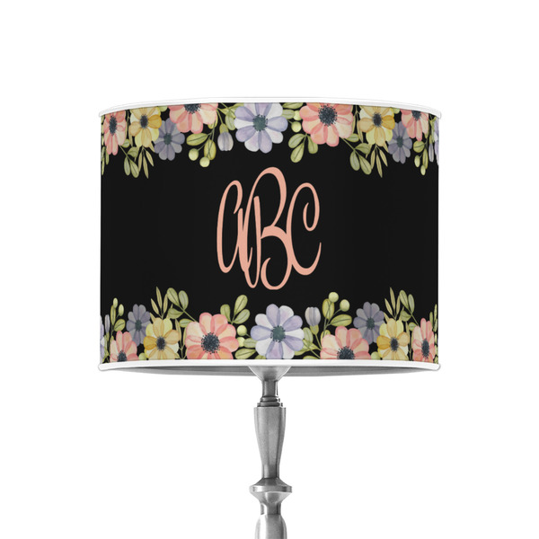 Boho Floral 8" Drum Lampshade - ON STAND (Poly Film)