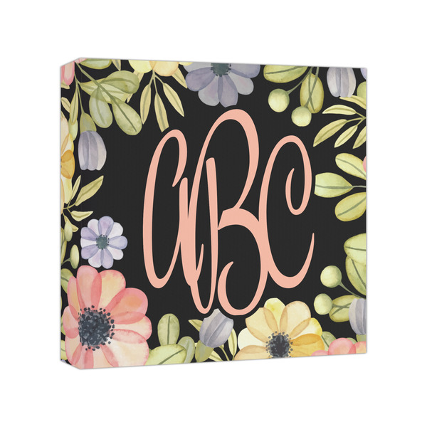 Custom Boho Floral Canvas Print - 8x8 (Personalized)