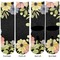 Boho Floral Adult Crew Socks - Double Pair - Front and Back - Apvl