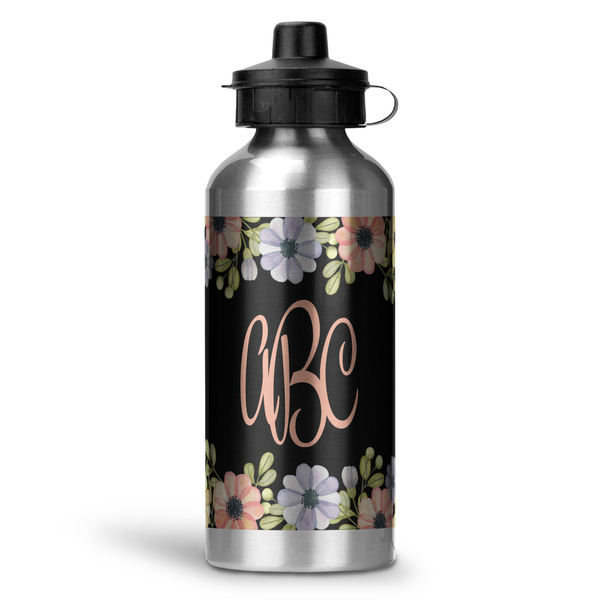 Custom Boho Floral Water Bottles - 20 oz - Aluminum (Personalized)