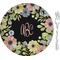 Boho Floral 8" Glass Appetizer / Dessert Plates - Single or Set (Personalized)