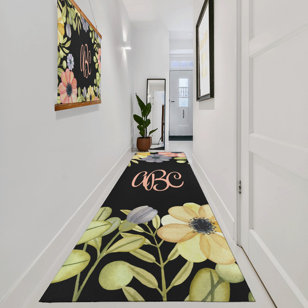 Boho Floral Area Rug Sizes - In Context (vertical)