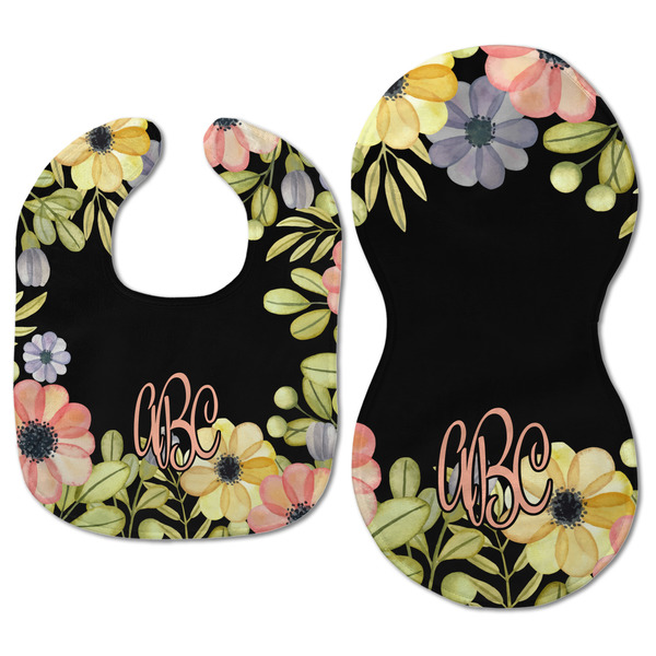 Boho Floral Baby Bib & Burp Set - Approval (new bib & burp)