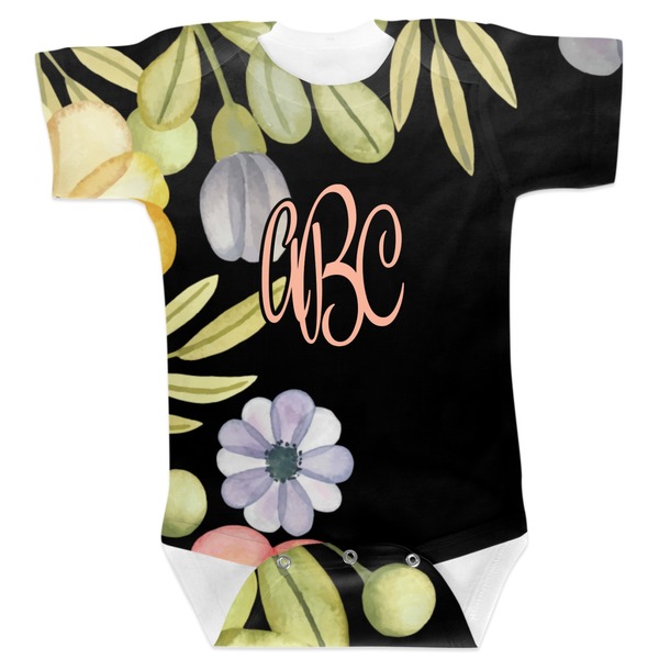 Custom Boho Floral Baby Bodysuit 3-6 (Personalized)