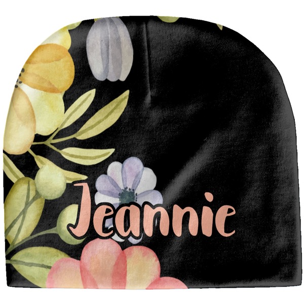 Custom Boho Floral Baby Hat (Beanie) (Personalized)