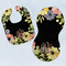 Boho Floral Baby Minky Bib & New Burp Set