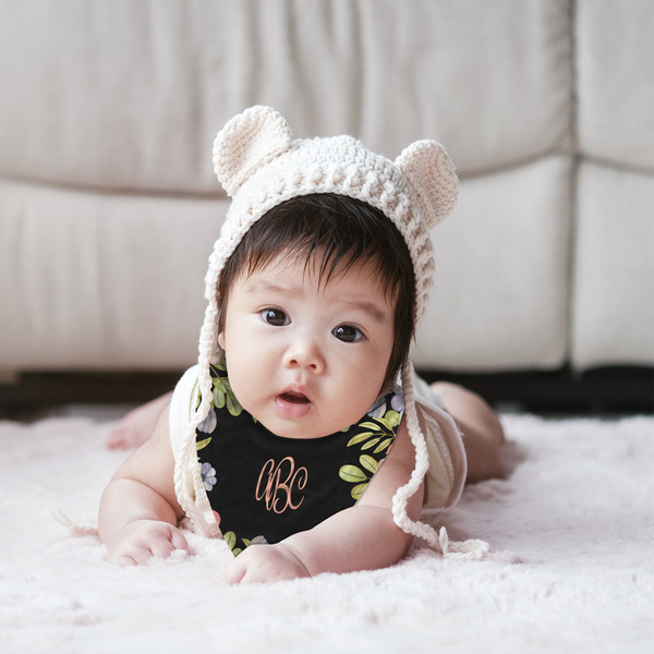 Boho Floral Bandana Bib - (Lifestyle 2 girl)