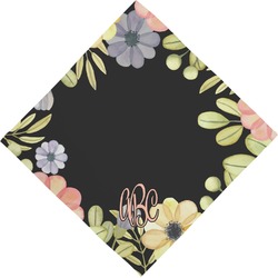 Boho Floral Dog Bandana Scarf w/ Monogram