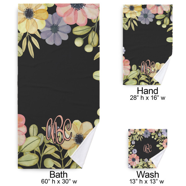 Boho Floral Bath Towel Sets - 3-piece - Approval