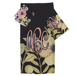 Boho Floral Bath Towel Set - 3 Pcs (Personalized)