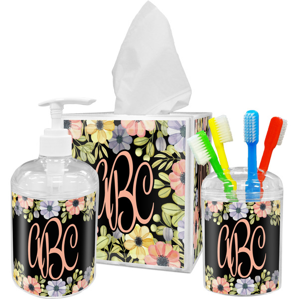 Boho Floral Bathroom Accessories Set (Personalized)