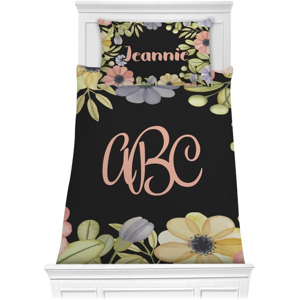 Custom Boho Floral Comforter Set - Twin XL (Personalized)