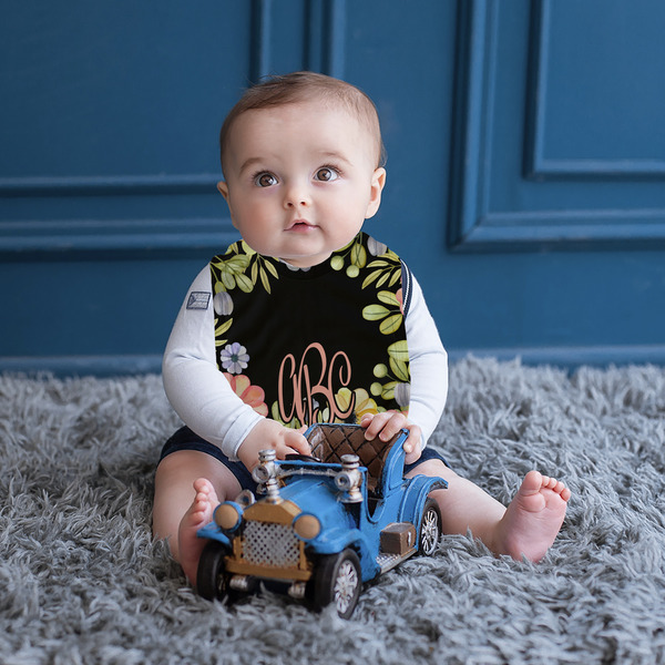 Boho Floral Bib Lifestyle Boy